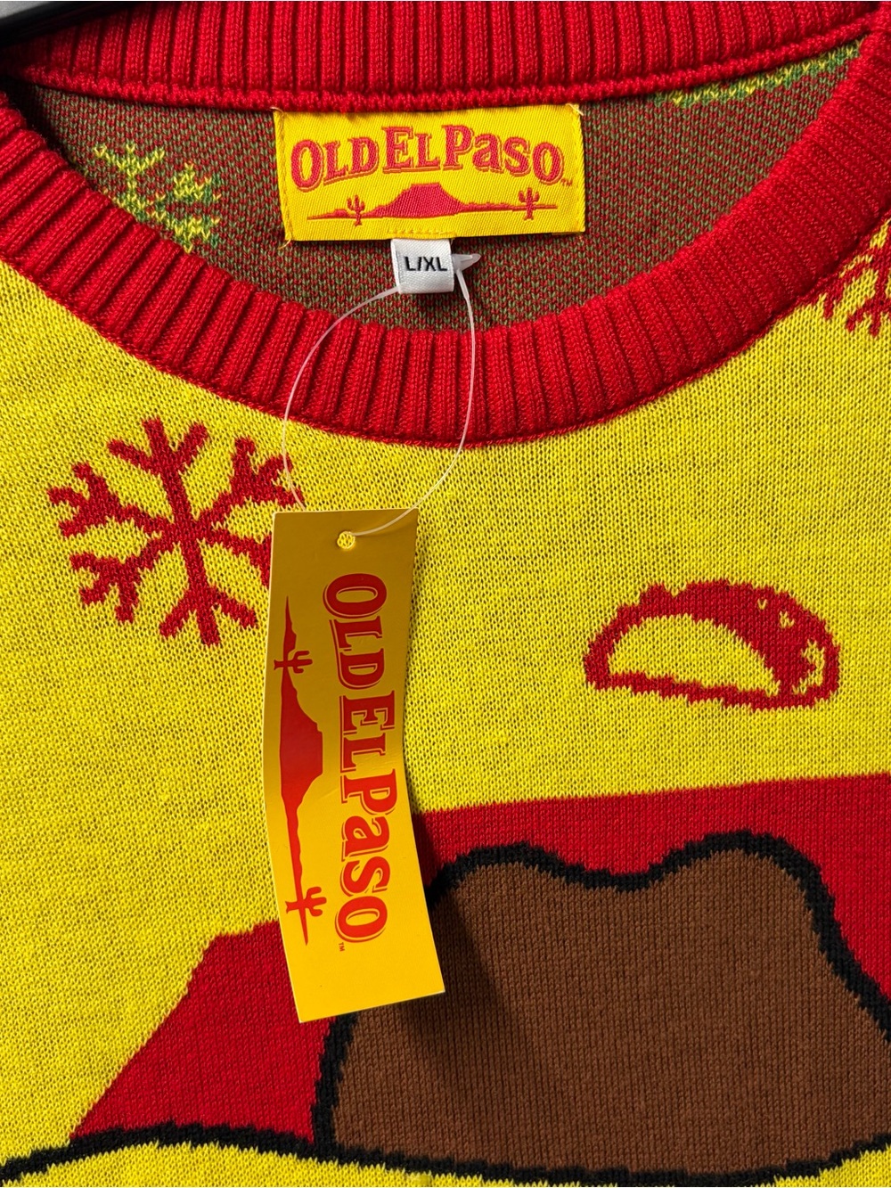 Old El Paso Taco Cowboy Christmas Ugly Sweater Size Large / XL Santa Claus - Picture 2 of 5